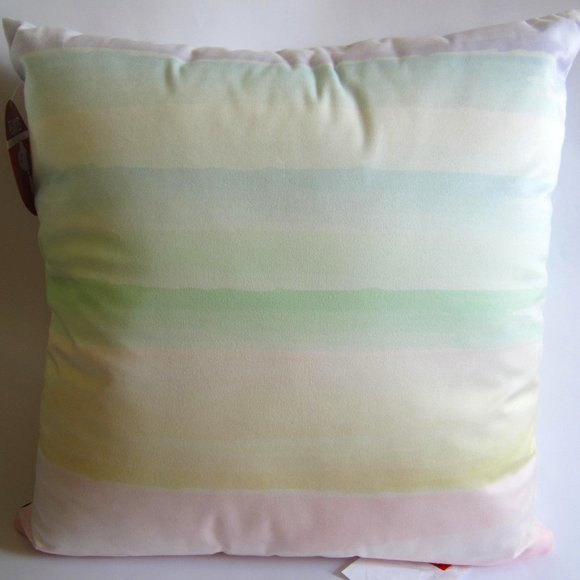Peanuts Snoopy Woodstock Happy Easter Eggs Pastel Rainbow Decorative Pillow Home - Picture 2 of 3